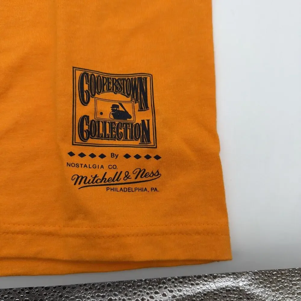 MItchell and Ness Astros Cooperstown Collection Mens Orange T Shirt Size S - Picture 3 of 12